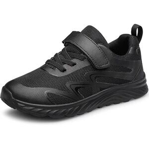 🆕Kids All Black  Athletic Running   School Shoes Sneakers Little Kid/Big Kid